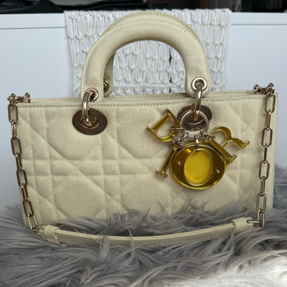 Christian Dior Lady D-Joy Bag Macrocannage Quilt Denim